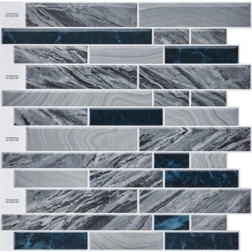 Cocotik 12*12inch Self Adhesive Waterproof Heatproof Vinyl Wallpaper 3D Peel and Stick Subway Tiles - 10 Sheet