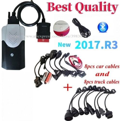 2021 NEW 2017.R3 with KEYGEN vd ds150e cdp for delphis pro diagnostic tool car truck obd2 Scanner+car/truck cables to choose