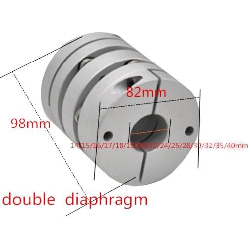 Flexible double diaphragm coupling 1PC D82L98 12/14/15/16/17/18/20/22-40Flexible Plum Shaft CouplerCNC Stepper Motor Coupler