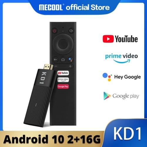 Google Chromecast Android 10 4K Mecool KD1 TV Stick Amlogic S905Y2 Box Youtube Prime Video xxx For Netflix Premium For Amazons