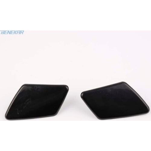 Benekar Left Right Side Headlight Washer Nozzle Painted Cover Black for Volvo S40 V50