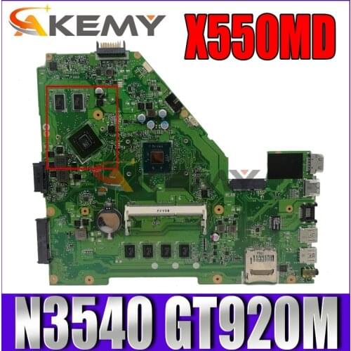 Akemy X550MD Laptop motherboard for ASUS X550MJ X550M original mainboard 4GB RAM N3540 CPU GT920M