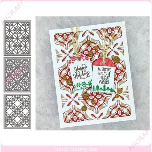 Three-layer Background Frame Metal Cutting Dies for DIY Scrapbooking Photo Album Decorative Embossing Paper Card Crafts Die 2021