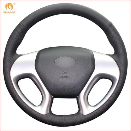 MEWANT for Hyundai ix35 Tucson 2 2011 2012 2013 2014 2015 Black Artificial Leather Car Steering Wheel Cover Interior Accessories