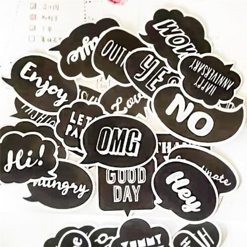 33pcs Creative kawaii Cute Cartoon English message scrapbooking stickers /decorative sticker /DIY craft photo albums/Children