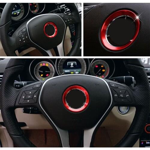 Car Steering Wheel Emblem Decoration Ring Stickers Cover For Mercedes Benz GLE CLA GLA W212 W246 W204 C117 W166 X204 Accessories