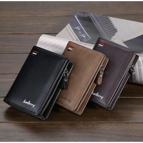 2021 New Fashion Unisex Business PU Leather short Wallet ID Credit Card Holder Name Cards Case Pocket Organizer Money Phone Coin