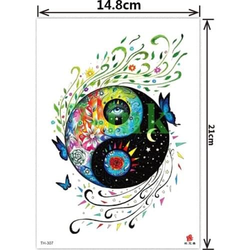 NEW Temporary Tatoo Sticker body art Tai Chi butterfly eye moon star water Transfer Fake Tattoo Flash tatto for women men