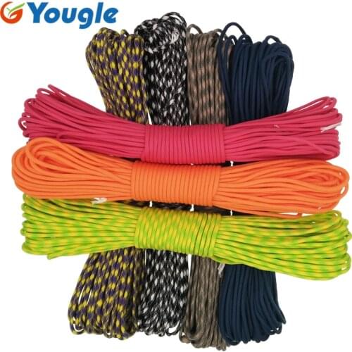 YOUGLE Paracord 550 Parachute Cord Lanyard Rope Mil Spec Type III 7 Strands 100FT Climbing Camping survival equipment 39-45