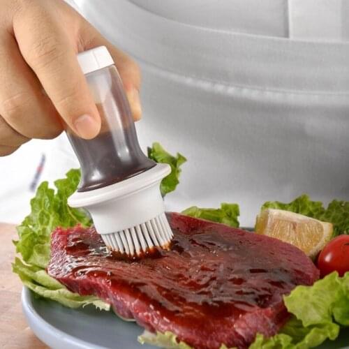 Portable Silicone Oil Brush Bottle Barbecue Brush with Protective Cover Heat Resistant Baking Tools Pastry BBQ Outdoor