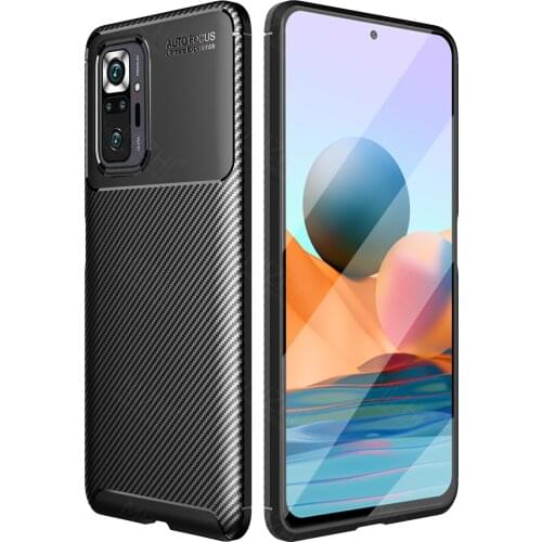 For Redmi Note10 Pro Case matte carbon fiber soft case For Xiaomi Redmi Note 10 pro not10pro silicone shockproof coque fundas