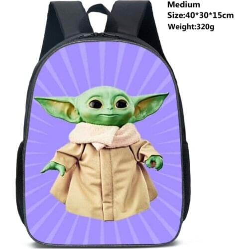 The Mandalorian Baby Yoda Backpacks Children School Bags Cartoon Primary Schoolbags Kids Mochila Infantil Zip Kids Gift