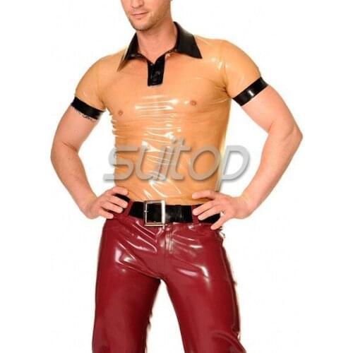 100% handmade sexy latex shirt tees
