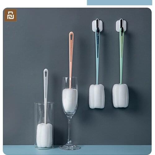 New xiaomi long Handle Sponge Cup Brush Thermal Cup Clean Bottle Cleaning Brush kitchen Accessories practical