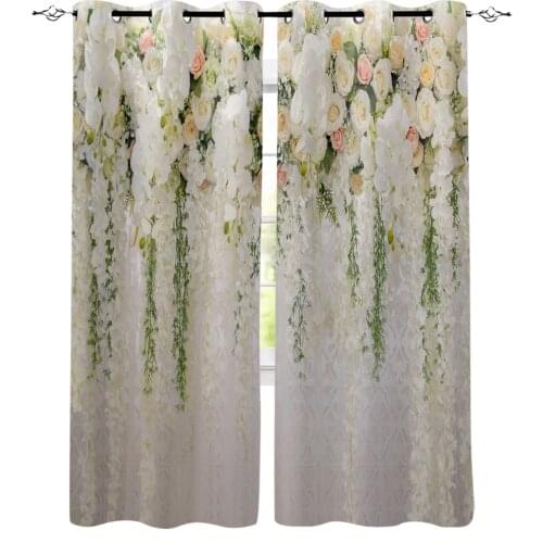 Wedding Flower Cluster Curtains for Living Room Bedroom Modern Home Decoration Window Curtain Kids Room Home Supplies