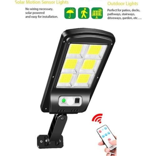 120 LED Motion Sensor Light Solar Lights Lamp For Outdoor Wall Garden Yard Waterproof Rotable Stick With Four Modes 3 modes emer