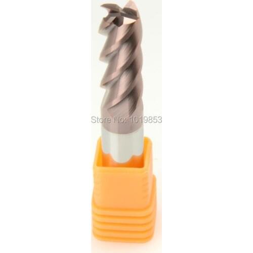 2pcs SLONS S300-10x10x75L HRC55 tungsten solid carbide end mills for steel or copper