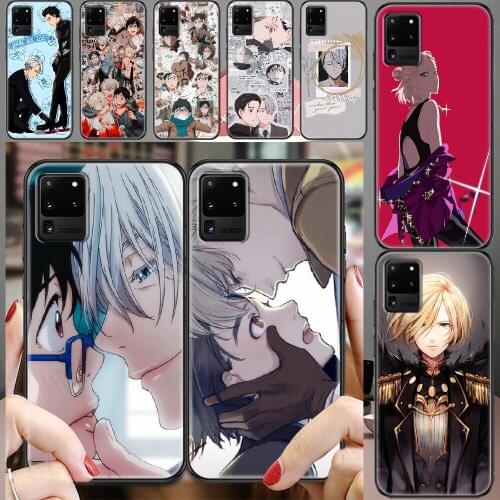 Yuri on Ice Katsuki Plisetsky Phone case For Samsung Galaxy Note 4 8 9 10 20 S8 S9 S10 S10E S20 Plus UITRA Ultra black tpu