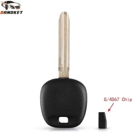 Dandkey Replacement Ignition Chip Key Shell For Toyota 4Runner Sienna RAV4 Avalon Camry 2007 2008 2009 Transponder G/4D67 Chip
