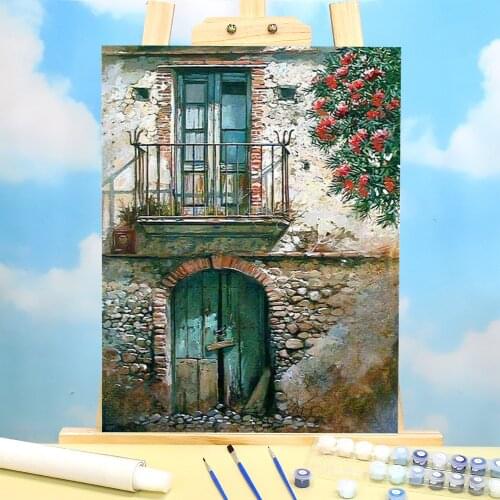 Landscape Scenery DIY Paint By Numbers Set Acrylic Paints 50*70 Paiting By Numbers Wall Paintings For Adults Wall Handiwork