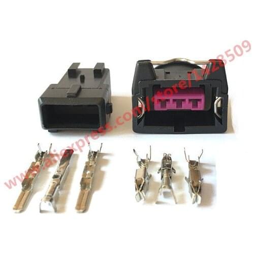 20 Sets 3 Pin Stepping Motor Idling Engine Plug Female Electrical Wire Connector For Bosch EV1 Auto Connectors