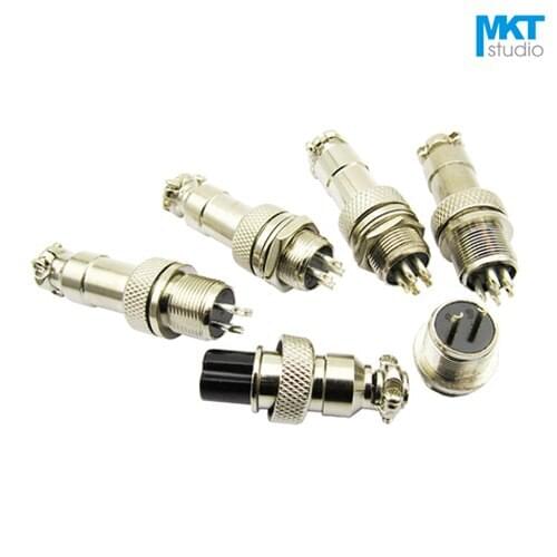 10Pair GX12 12mm Complete Set Male+Female 250V 5A Electrical Aviation Plug Connector 2P/3P/4P/5P/6P