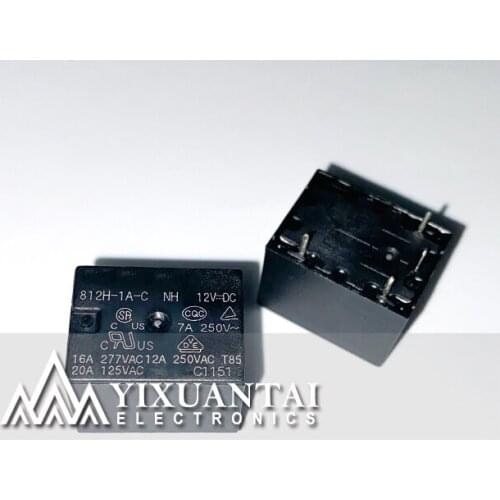 100%Original New SONG CHUAN 812H-1A-C-12VDC 812H-1A-C-DC12V 812H-1A-C-24VDC 812H-1A-C-DC24V 4PINS 12A 12VDC 24VDC