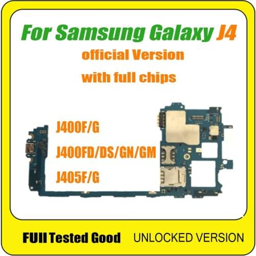100% Unlock Mainboard For Samsung Galaxy J4 J400F J400DS J405F J415F J415DS Full Chips Motherboard Logic Board Android OS