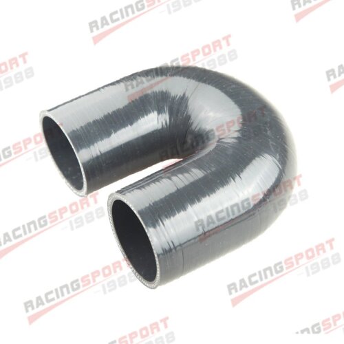 2.5" 3 Ply 180 Degree Turbo Silicone Coupler Hose Pipe Black