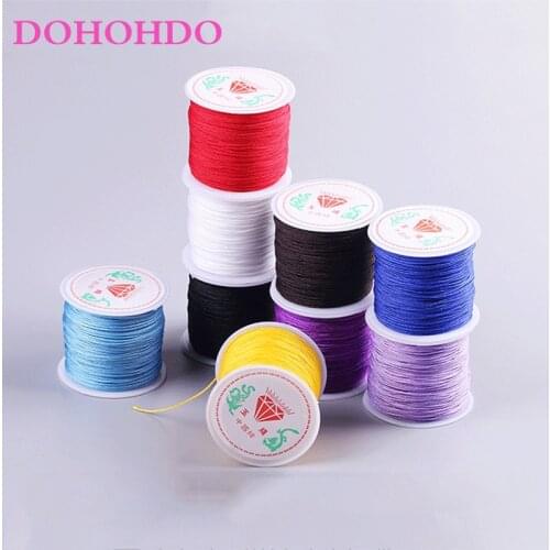 High Quality 0.8mm 45M Nylon Cord Cotton Cord Chinese Knot Thread Beading String DIY Braided Bracelet Jewelry Making Accessories