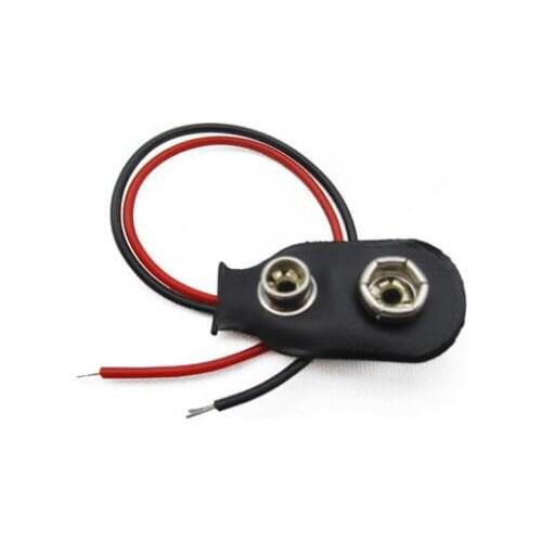 50 pcs 9V 9 VOLT SNAP ON BATTERY CLIP CONNECTOR