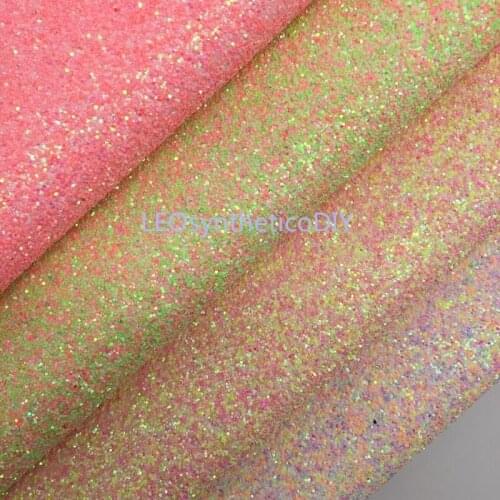 1PC 21X29CM Glitter Fabirc, Chunky Glitter Leather, Glitter Leather Sheets For Making Bows LEOsyntheticoDIY T464