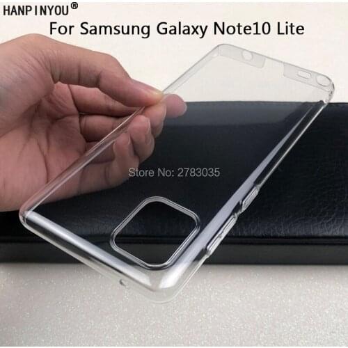 For Samsung Galaxy Note10 Lite N770F Glossy Snap Phone Case Crystal Invisible Hard PC Full Cover Clear Camera Protect Back Shell