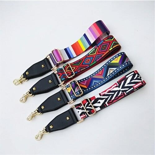HJKL Colored Belt Bags Strap Accessories for Women Rainbow Adjustable Shoulder Hanger Handbag gift Decorative Handle Ornament