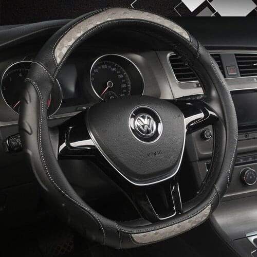 D Shape Car Steering Wheel Cover PU Leather For Nissan Qashqai J11 Nissan X-trail T32 Golf 7 Tiguan 2019 2020 Kia Optima K5 2021