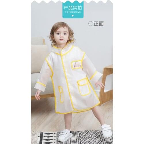 Childrens raincoats childrens kindergarten thickening kids baby boys and girls cartoon student backpack poncho
