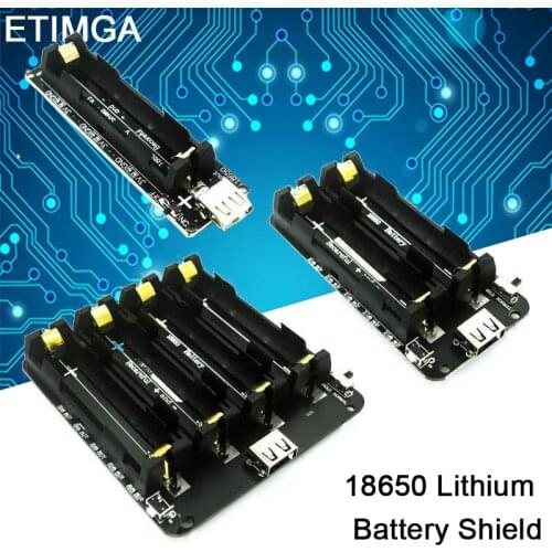 Two Voltage 18650 Lithium Battery Shield V8 Mobile Power Expansion Board Module 5V/3A 3V/1A Micro USB For Arduino ESP32 ESP8266