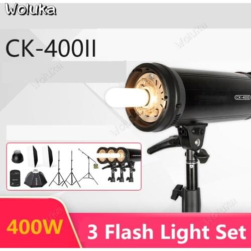 Photo studio flash light kit 400W with Softbox Light Stand for Photography Studio Shooting CD50 T10A