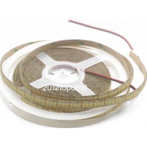 1m 2m 3m 4m 5m/lot 10mm PCB 2835 SMD 1200 LED Strip tape DC12V ip65 waterproof Flexible Light 240 leds/m, White Warm White