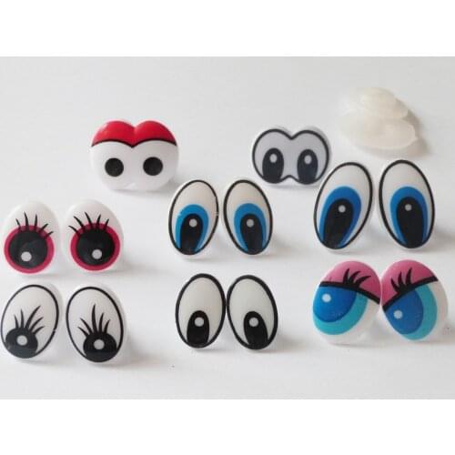 New style Cartoon toy eyes plastic safety eyes & white hard washer for diy doll craft findings--style-30pcs-50pcs-100pcs option