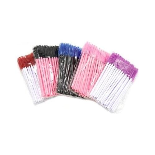 1000PCS Eyelash Brush Makeups Brushes Disposable Mascara Wands Applicator Eye lashes Cosmetic Brushes Maquiagem Makeup Tools