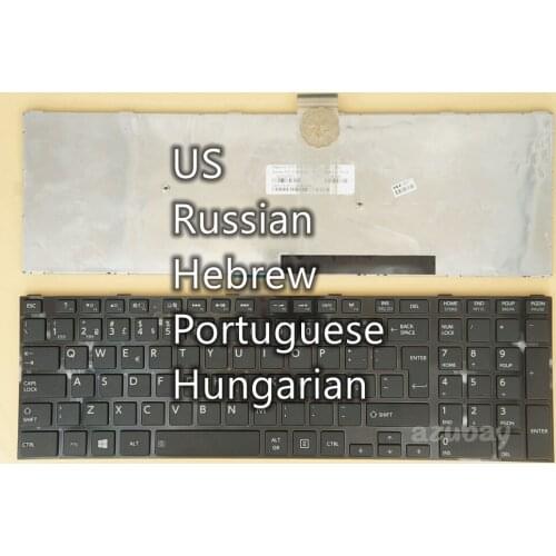 US Russian Hebrew Portuguese Hungarian Keyboard For Toshiba L70D-B L70t-A L75-A L70t-B L75-B L75D-A L75D-B L75t-A L75t-B
