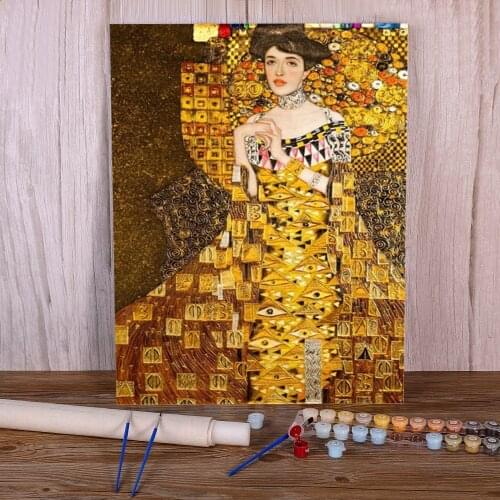 Klimt Coloring By Numbers Painting Kit Oil Paints 40*50 Paiting By Numbers Decorative Paintings Children Handiwork Drawing