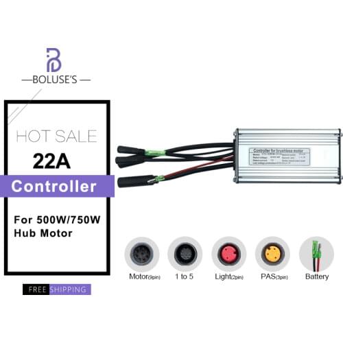 KT22A Square Wave Controller Waterproof Controller System With LCD4 LCD5 Display 1to4 1to5 For 500W Electric bike Hub Motor