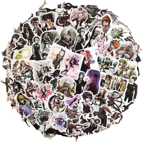 10/30/50pcs/pack Japanese anime Danganronpa Trigger Happy Havoc Stickers For Skateboard Helmet Computer Notebook Childrens Toys