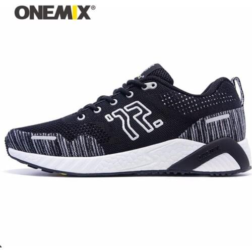ONEMIX Retro Running Shoes for Men Knitted Vamp Summer Classical OutdoorMan Jogging Sport Shoes Walking Sneakers Size Eur 35-46