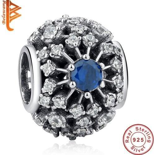 Wholesale Fashion 925 Sterling Silver Ocean Pave Mixed CZ Charm Fit Original Bracelet Necklace For Women Jewelry Party Gift