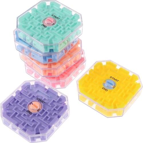 Plastic Educational Toys Cube Transparent 3d Children Leads Labyrinth Marbles Magic Gift Kids Puzzle Early Mypanda