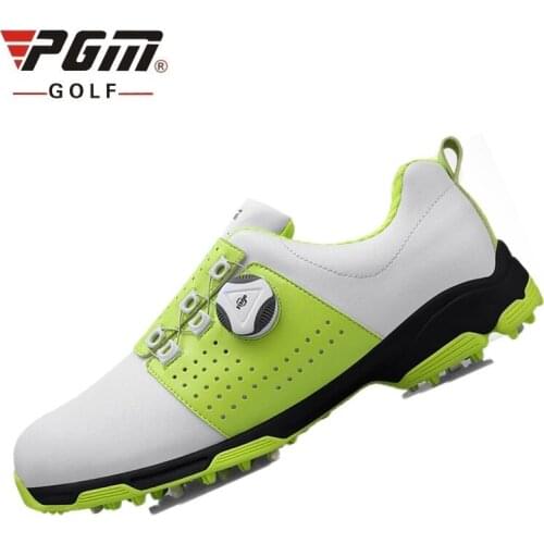 Pgm Mens Waterproof Sports Golf Shoes Nail Non-Slip Rotating Shoelaces Sneakers Shock Absorption Training Shoes Eu39-44 D0473