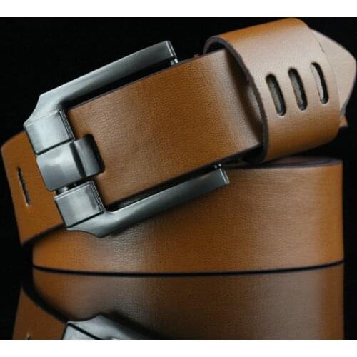 New Mens Belt male leather pin buckle belts Men Alloy Buckle Casual Male Vintage Strap Male leather luxury belts 110cm